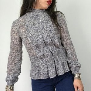 floral long sleeve blouse